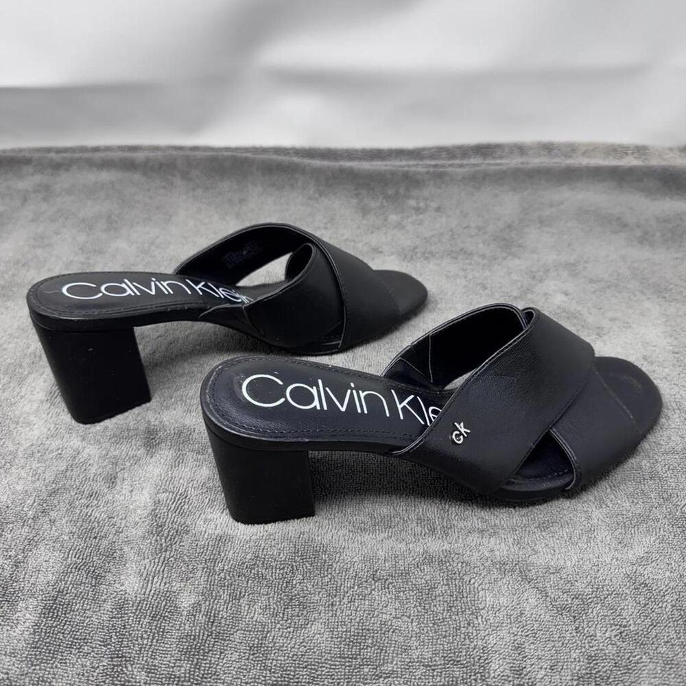 Calvin Klein Women 7.5 Black Heeled Sandals‎ - Picture 2 of 5